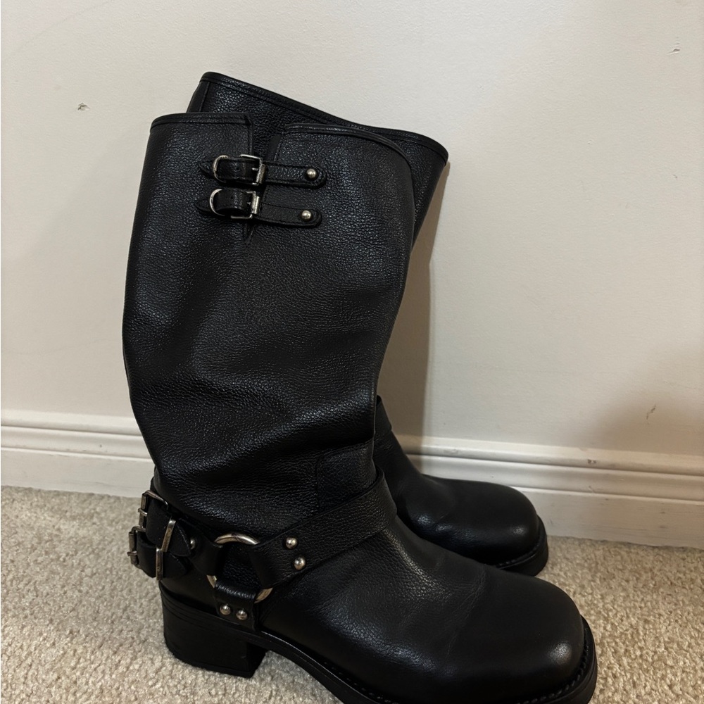 Steve Madden Black Leather Boots